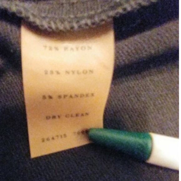 Ann Taylor Womens 00 Black Skirt Pencil Knee Military Anchor Buttons - Picture 6 of 6